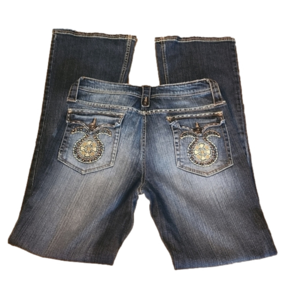Y2K Nobo Stitched Flared Jeans​